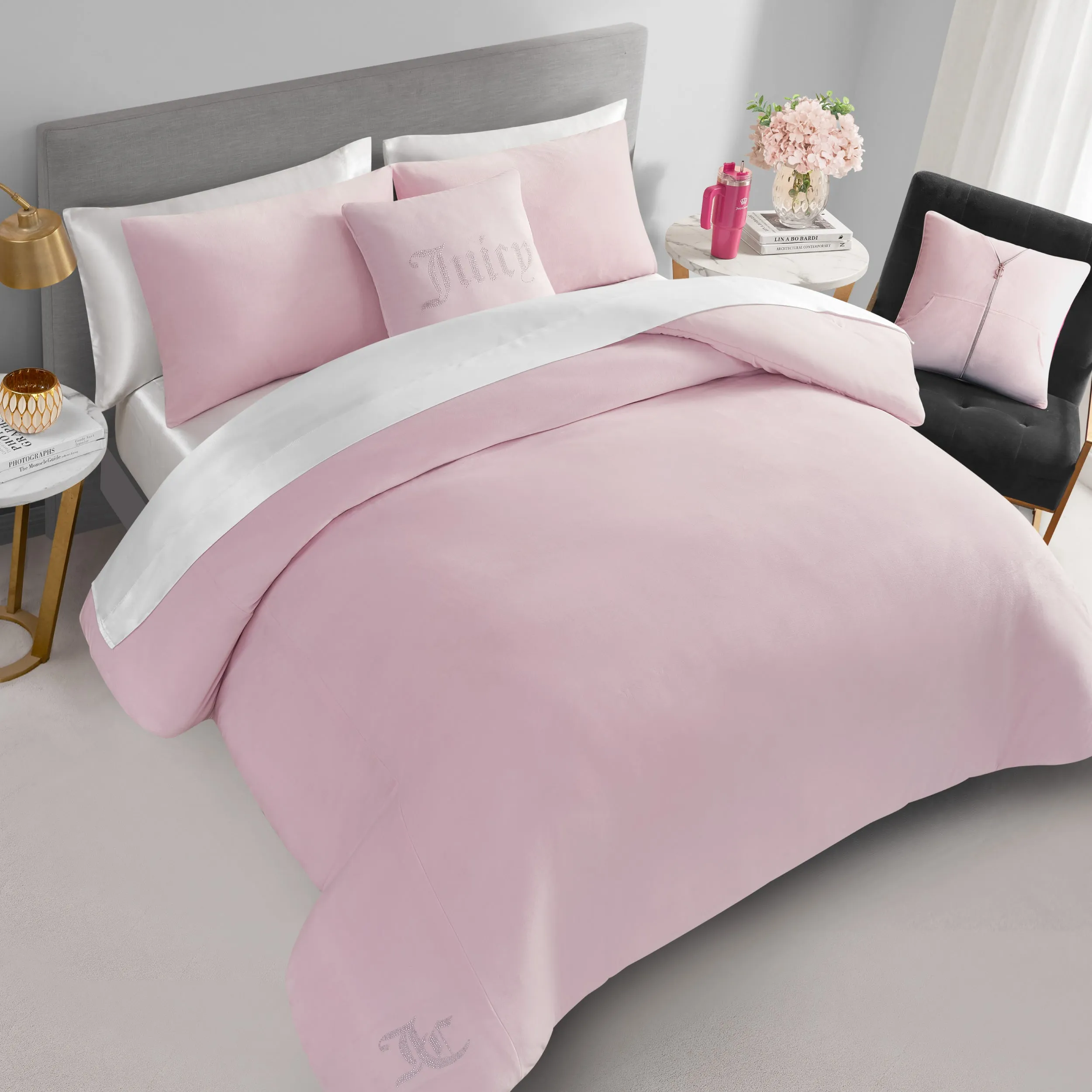 Solid Velour Comforter Set