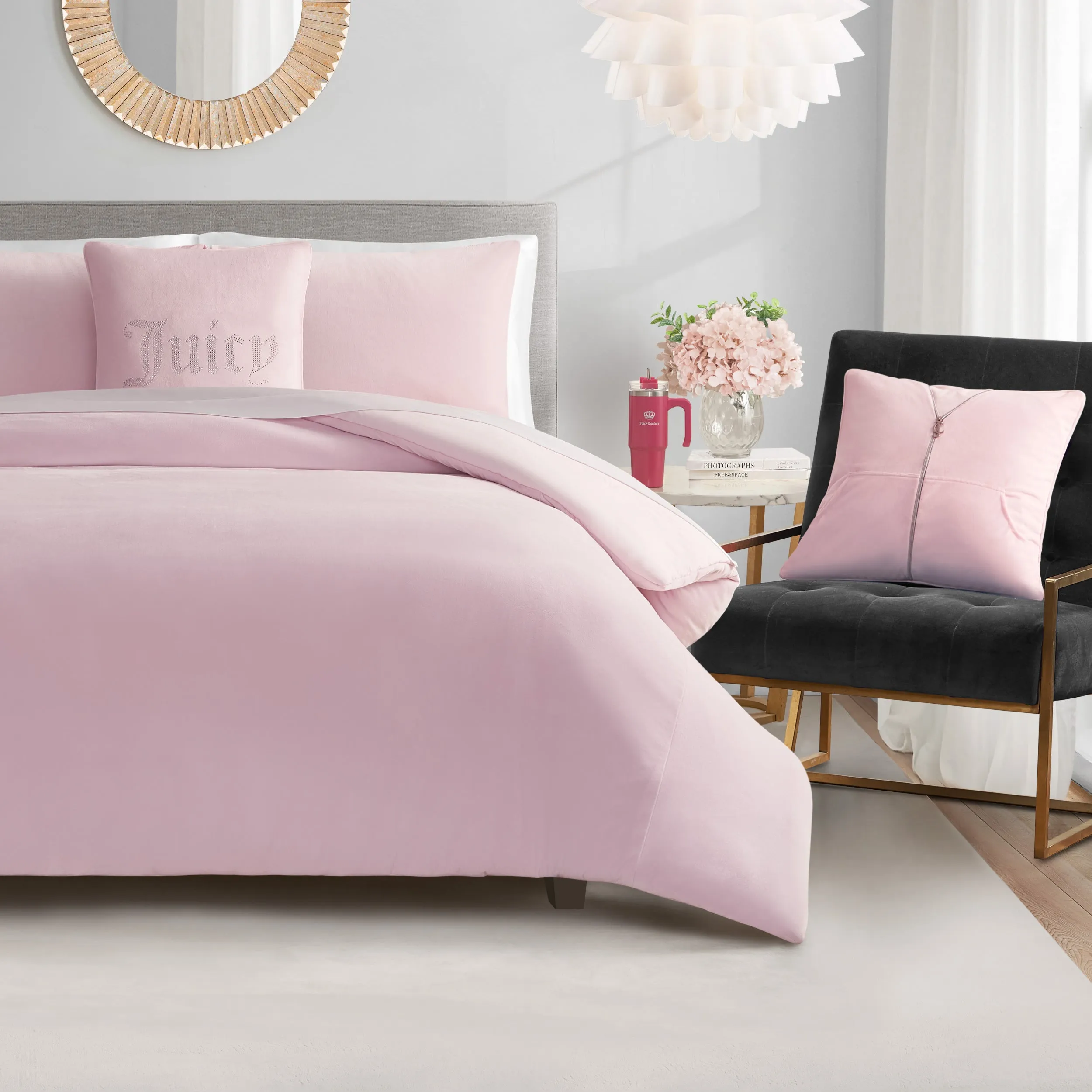 Solid Velour Comforter Set