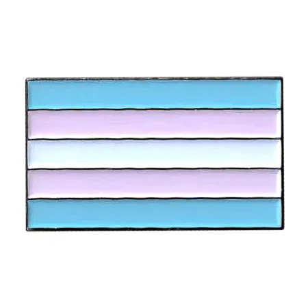 Trans Flag Enamel Pin