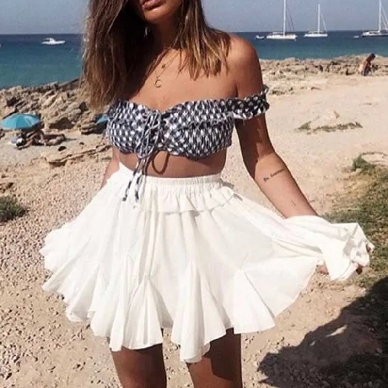 Trendy Chiffon Ruffle Skirt