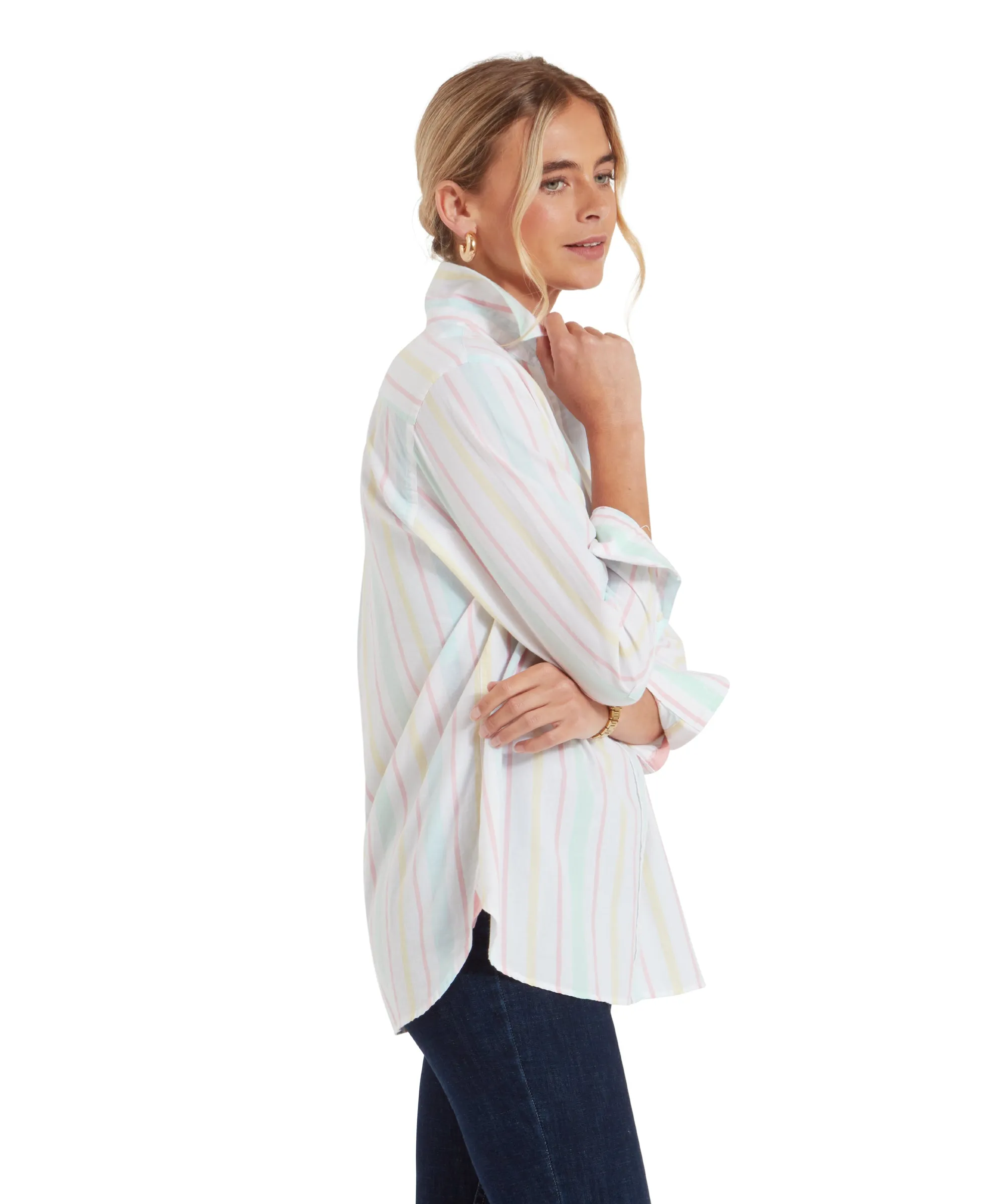 Walberswick Cotton Shirt - Multi Stripe