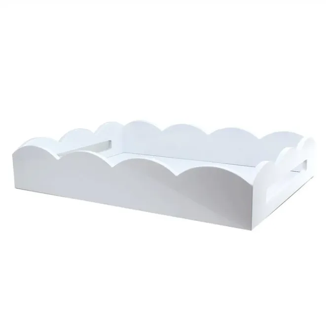 White Medium Scalloped Tray